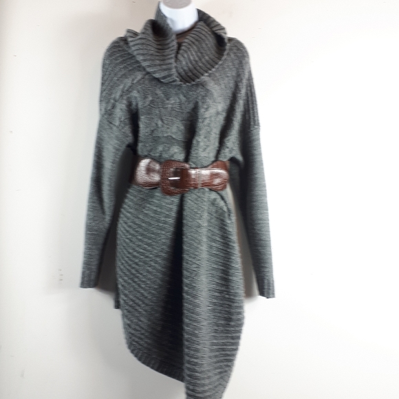 Ricki's Dresses & Skirts - Ricki's Grey Cowl Neck Sweater Dress Shirt Size XL